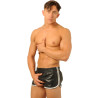 MK Toys Short en cuir Fist Noir-Blanc